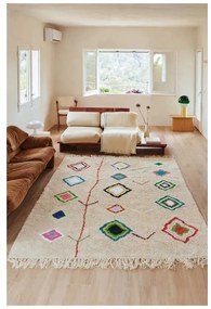 Covor crem lavabil/țesut manual din bumbac 170x240 cm Kaarol – Lorena Canals