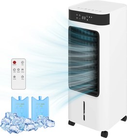 HOMCOM Climatizator Evaporativ 3 în 1 cu Rezervor de 7 L Oscilație 48° 3 Viteze 3 Moduri Temporizator 24h Alb | Aosom Romania