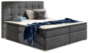 Pat matrimonial Boxspring 160 cm Irma 01 (gri închis). 1044539