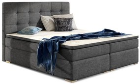 Pat matrimonial Boxspring 180 cm Irma 01 (gri închis). 1044597