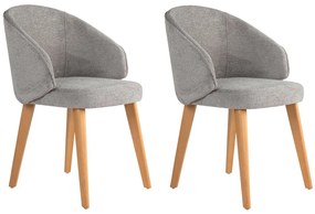 Set de scaune de sufragerie Bentley Grey and LightOak, 2 bucăți