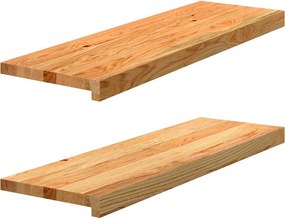 vidaXL Trepte de scară 2 buc maro deschis lemn masiv de stejar