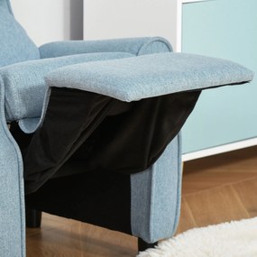 HOMCOM Canapea pentru copii Fotoliu cu suport pentru picioare și brațe, spătar reglabil, fotoliu relaxant, canapea-șezlong pentru copii 3-5 ani, băieți și fete, albastru | Aosom Romania