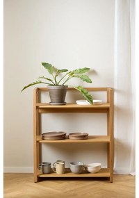 Bibliotecă în culoare naturală cu aspect de lemn de stejar 80x93x40 cm Ludza – Actona