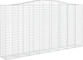 vidaXL Coș gabion arcuit 400x50x200/220 cm fier galvanizat