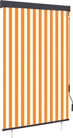 vidaXL Jaluzea tip rulou de exterior, alb și portocaliu, 120 x 250 cm