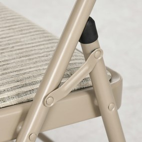 HOMCOM Set de 6 Scaune Pliabile din Metal, Scaune Pliabile din Interior cu Șezut Tapițat din Piele PU și Spătar Deschis | Aosom Romania