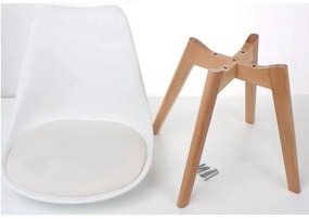 JAKS SCAUN CLASSIC CU PERNĂ ALBĂ , STILUL SCANDINAV