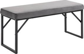 HOMCOM Bancă cu șezut tapițat, bancă pentru încălțăminte, bancă pentru hol, incl. pernă, Gri închis + Negru | Aosom Romania