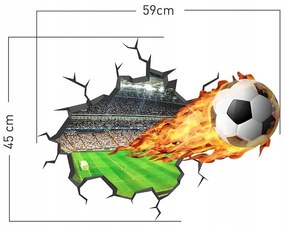 Autocolant de perete elegant pentru băieți - fotbal 59 x 45 cm