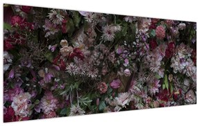 Tablou - Perete de flori (120x50 cm)