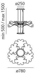 Lustră LED dimabilă pe cablu Artemide 1628010APP CHLOROPHILIA LED/44W/230V 3000K