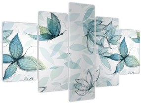 Tablou - Fluturași albaștri (150x105 cm)