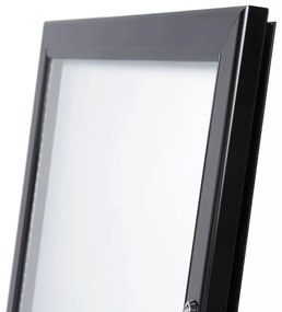 Vitrina meniului cu iluminare LED 4 x A4, negru