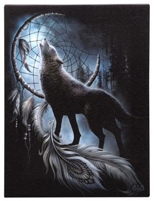 Tablou canvas lup, Din intuneric 19x25cm - Spiral Direct