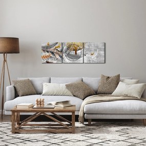 Tablou - Colaj (cu ceas) (90x30 cm)