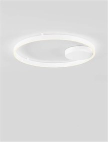Lustra LED aplicata design modern minimalist HEDRA D-60cm alb