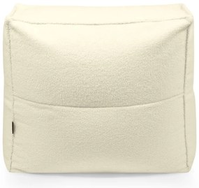 Fotoliu bean bag crem cu tapițerie din țesătură bouclé Mass Open Modul 90 – SLOWDOWN