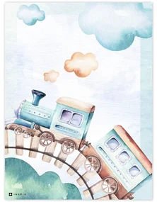 INSPIO Tren - imagine pentru perete pentru băieți