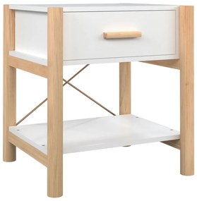 345654 vidaXL Noptieră, alb, 42x38x45 cm, lemn prelucrat