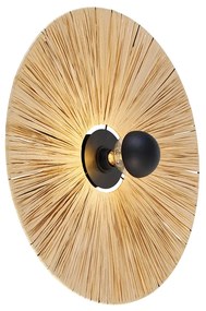 Lampa de perete rustica neagra cu sfoara 60 cm - Leia
