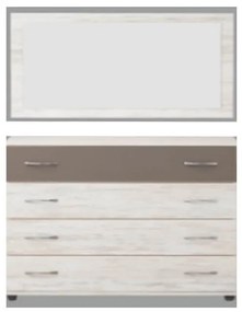 Dormitor GLOBAL108 - oak blanco/dark capucino
