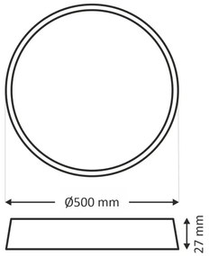 Plafonieră LED 40W, 230V, 3000/4000/6500K, Ø 50 cm, maro