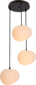Lustră alb-negru ø 42 cm Stones – Candellux Lighting