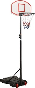 vidaXL Suport cu coș de baschet, alb, 216-250 cm, polietilenă