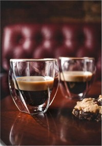 Căni 2 buc. pentru cappuccino, cu perete dublu 250 ml Cristallo – Vialli Design