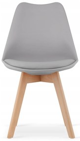 Set de masa 1 + 4, masa MADO 80x80 alb + scaun BALI MARK gri