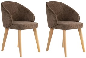 Set de scaune de sufragerie Bentley Brown and Light Oak, 2 buc.