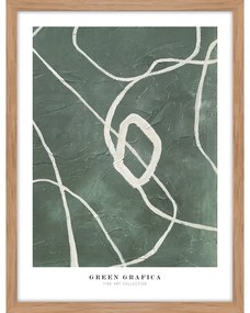 Tablou 32x42 cm Green Grafica – Malerifabrikken