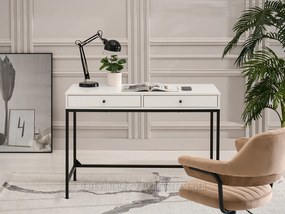 Masă PC Kaplan (lemn alb + negru). 1109767