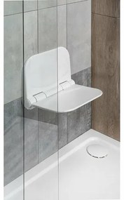 Scaun de duș pliabil AQUALINE DI82 Dino 37,5 x29,5 cm, alb