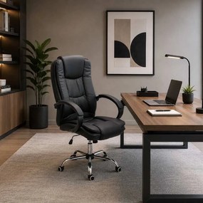 Scaun directorial pentru birou OFF 429 negru