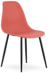 Scaun coral OSAKA cu picioare negre