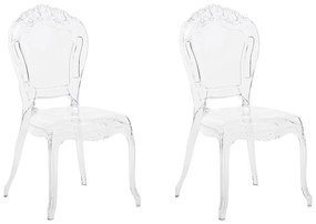 Set 2 buc. scaune pentru sufragerie Vitton (transparent). 1009867