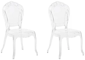 Set 2 buc. scaune pentru sufragerie Vitton (transparent). 1009867