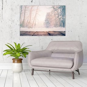 Tablou - Priveliște pădure (90x60 cm)