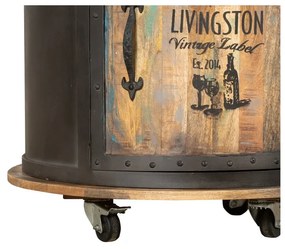 Dulap vinotecă negru din metal număr sticle 9, 60x85 cm Luni – Interia Home &amp; Living