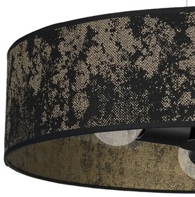 Lustră pe cablu SATINO 3xE27/60W/230V neagră/aurie