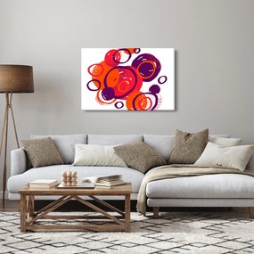 Tablou - Motiv cercuri în culori calde (90x60 cm)