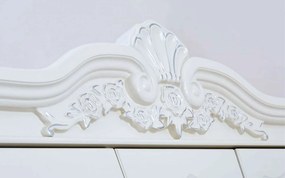 Dulap lemn masiv alb 3 Uși Paris, 157 × 59 × 241 cm