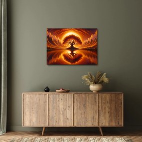 Tablou – Arbore în soare sângeriu (70x50 cm)