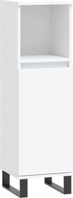 vidaXL Dulap de baie, alb, 30x30x100 cm, lemn prelucrat