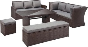 Set mobilier de grădină Avenberg CORSICA, maro/gri