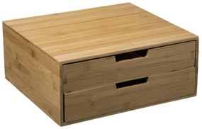 Suport pentru capsule de cafea, bambus, 2 sertare