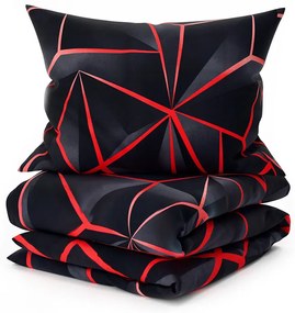 Lenjerie de pat din bumbac PENELOPE RED negru Dimensiune lenjerie de pat: 70 x 90 cm | 140 x 200 cm