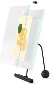 Ramă foto neagră cu picior de susținere din sticlă 16x20 cm Flute – Umbra